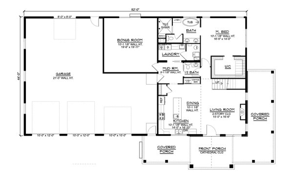 Barndominium Floor Plan - Main Floor Plan #1064-221