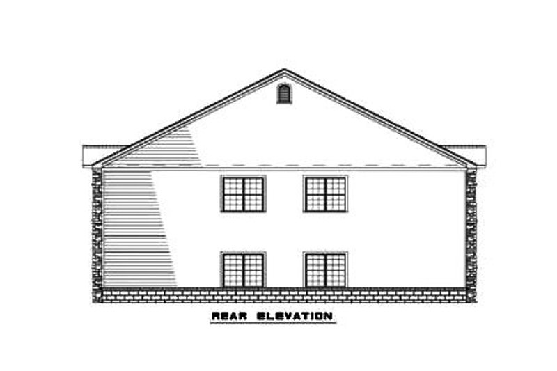 Dream House Plan - Exterior - Rear Elevation for Traditional House Plan #17-443 - 3 bed, 2 bath
