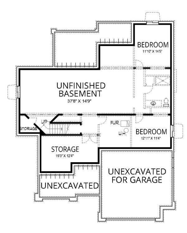 Dream House Plan - Floor Plan - Lower Floor for Craftsman House Plan #112-313 - 5 bed, 3 bath