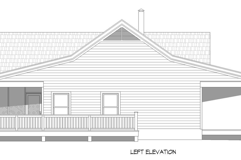 House Design - Exterior - Other Elevation for Southern House Plan #932-820 - 2 bed, 2 bath