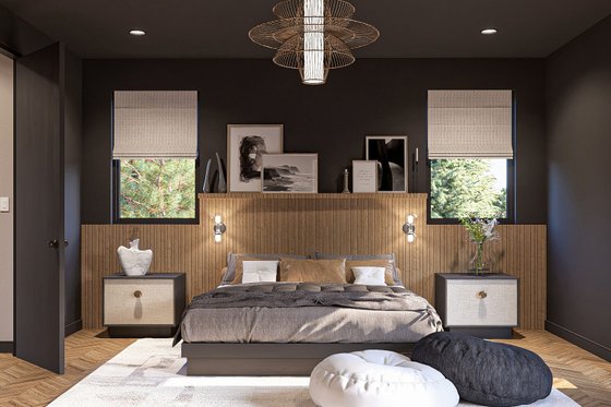 Interior - Master Bedroom 1 for Barndominium House Plan #455-340 - 3 bed, 2.5 bath