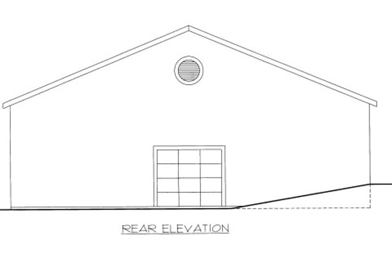 Architectural House Design - Exterior - Rear Elevation for Traditional House Plan #117-656, 0 bath