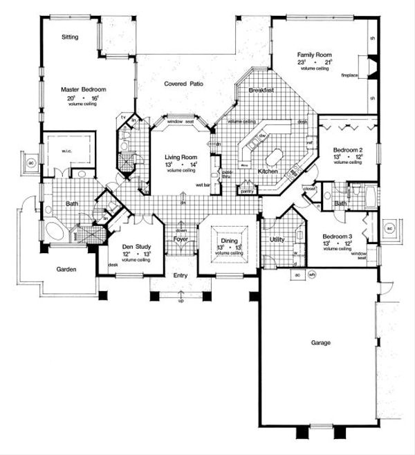 European Floor Plan - Main Floor Plan #417-384