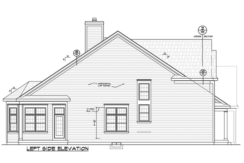 Home Plan - Left Side Elevation