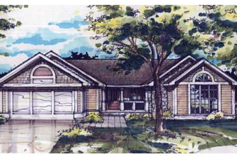 Architectural House Design - Ranch Exterior - Front Elevation Plan #320-355