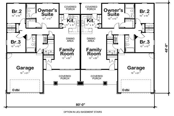 Floor Plan - Other Floor for Bungalow House Plan #20-1342 - 3 bed, 2 bath