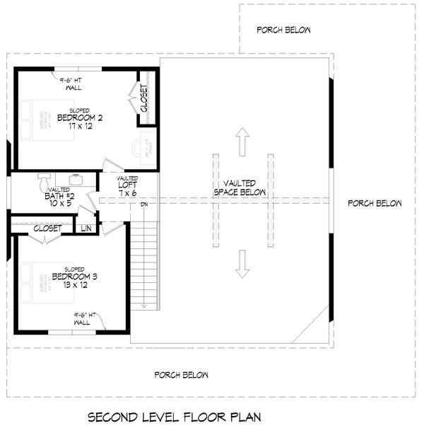 House Blueprint - Floor Plan - Upper Floor for Country House Plan #932-1411 - 3 bed, 2.5 bath