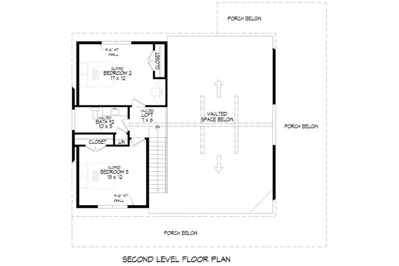 House Blueprint - Floor Plan - Upper Floor for Country House Plan #932-1411 - 3 bed, 2.5 bath
