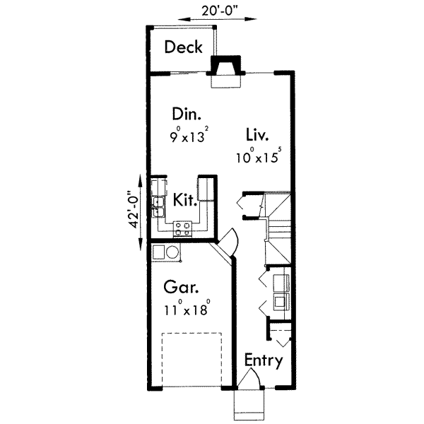 Traditional Floor Plan - Main Floor Plan #303-401
