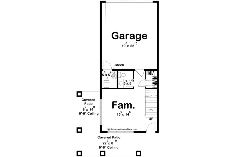 Home Plan - Floor Plan - Main Floor for Farmhouse House Plan #455-409 - 3 bed, 2.5 bath