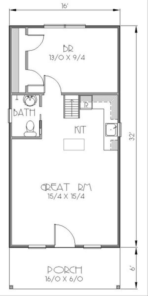 Traditional Floor Plan - Main Floor Plan #423-38