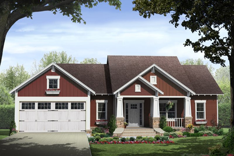 Home Plan - Craftsman Exterior - Front Elevation Plan #21-447