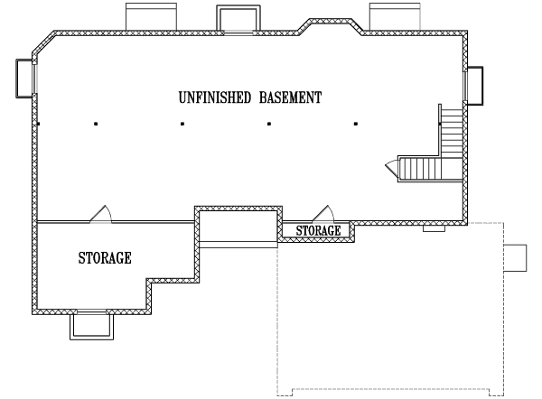 Ranch Floor Plan - Lower Floor Plan #1-760