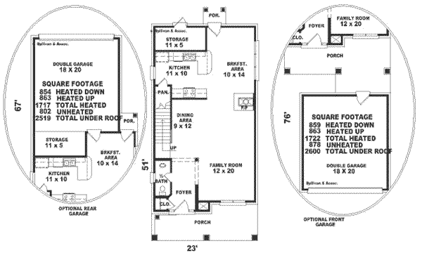 Southern Floor Plan - Main Floor Plan #81-156