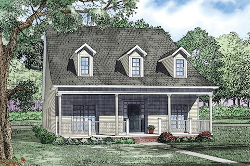 House Blueprint - Traditional Exterior - Front Elevation Plan #17-2423