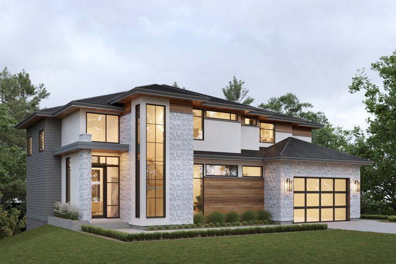 Prairie Style House Plan - 3 Beds 2.5 Baths 2622 Sq/Ft Plan #1114-75