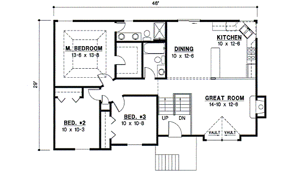 Traditional Floor Plan - Main Floor Plan #67-651