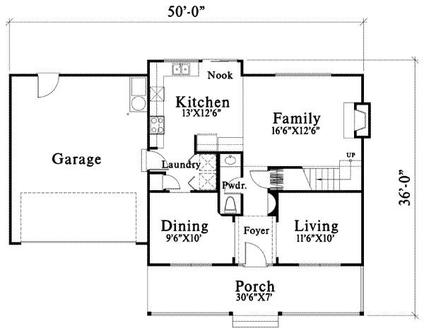 Traditional Floor Plan - Main Floor Plan #78-152