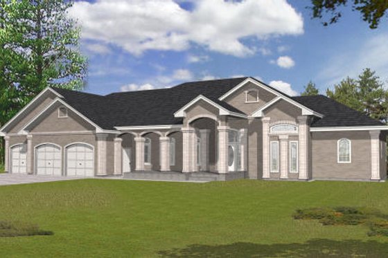 Exterior - Front Elevation for European House Plan #112-155 - 4 bed, 2.5 bath