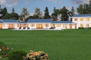 Exterior - Rear Elevation for Barndominium House Plan #888-11 - 3 bed, 3.5 bath