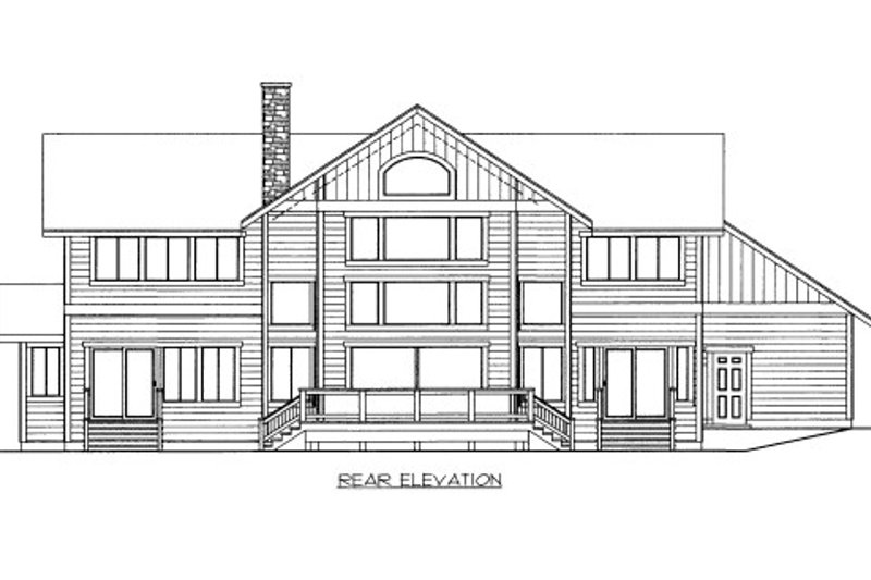 Architectural House Design - Exterior - Rear Elevation for Bungalow House Plan #117-730 - 3 bed, 2.5 bath