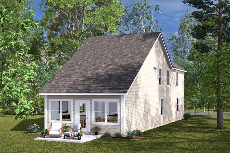 House Design - Exterior - Rear Elevation 1 for Cottage House Plan #513-2294 - 3 bed, 3 bath