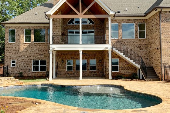 Exterior - Rear Elevation 1 for Craftsman House Plan #437-105 - 5 bed, 5 bath