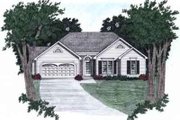 Traditional Style House Plan - 3 Beds 2 Baths 1358 Sq/Ft Plan #129-110 