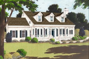 Colonial Exterior - Front Elevation Plan #3-237