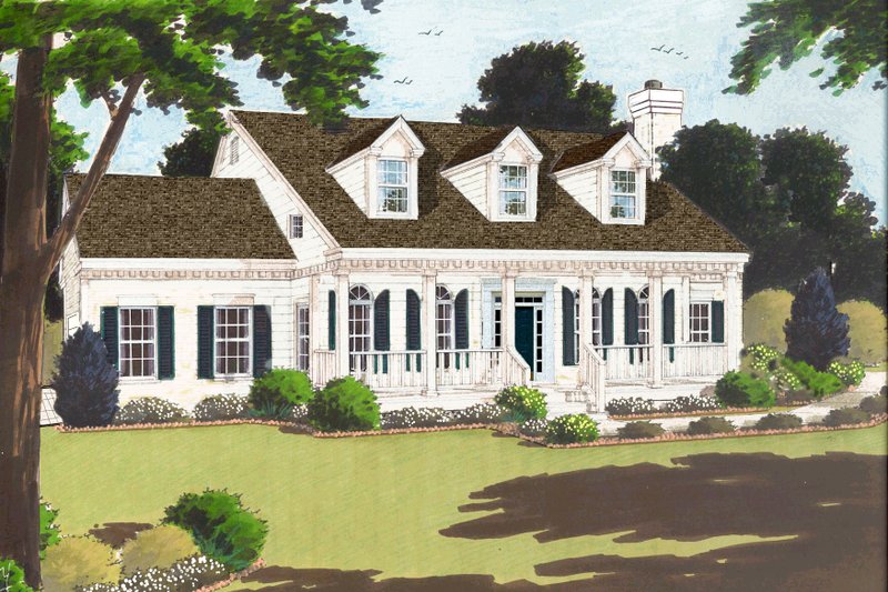 Home Plan - Colonial Exterior - Front Elevation Plan #3-237