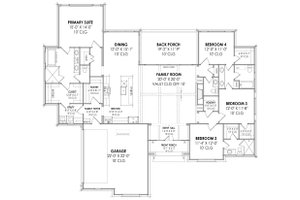Floor Plan - Main Floor for Mediterranean House Plan #1096-80 - 4 bed, 3.5 bath