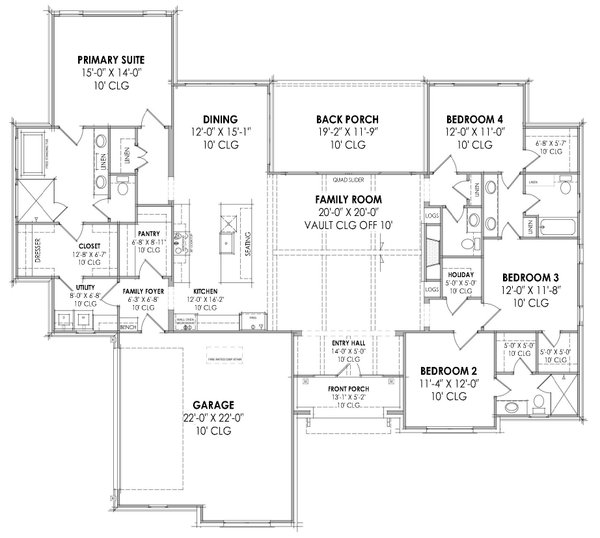 Mediterranean Floor Plan - Main Floor Plan #1096-80