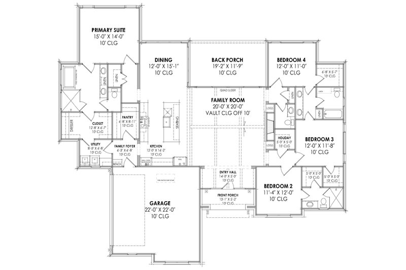 Dream House Plan - Floor Plan - Main Floor for Mediterranean House Plan #1096-80 - 4 bed, 3.5 bath