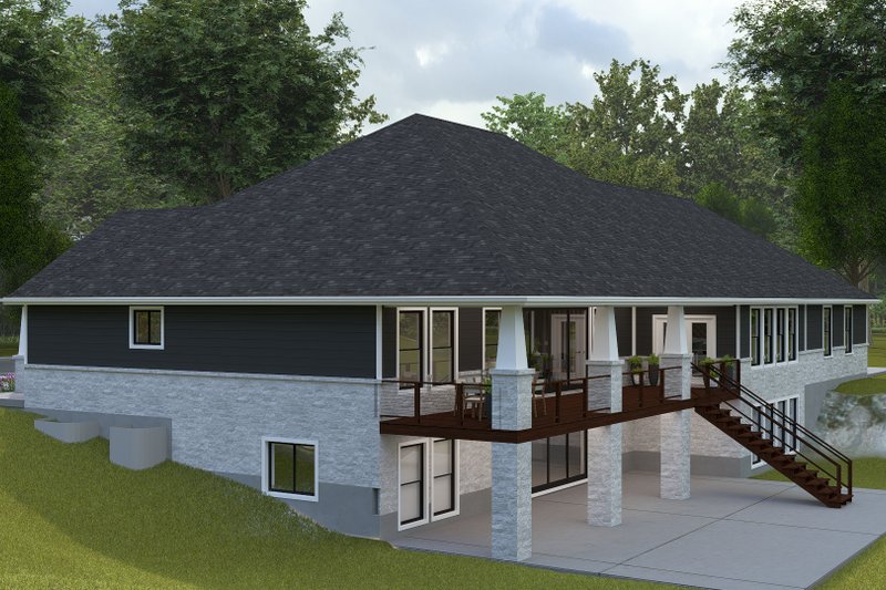 Home Plan - Exterior - Rear Elevation for Craftsman House Plan #1060-495 - 3 bed, 2.5 bath