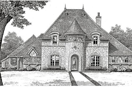 Exterior - Other Elevation for European House Plan #310-651 - 4 bed, 3.5 bath