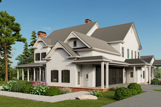 Exterior - Other Elevation 1 for Farmhouse House Plan #54-103 - 5 bed, 5.5 bath