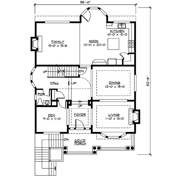 Dream House Plan - Traditional Floor Plan - Main Floor Plan #132-140
