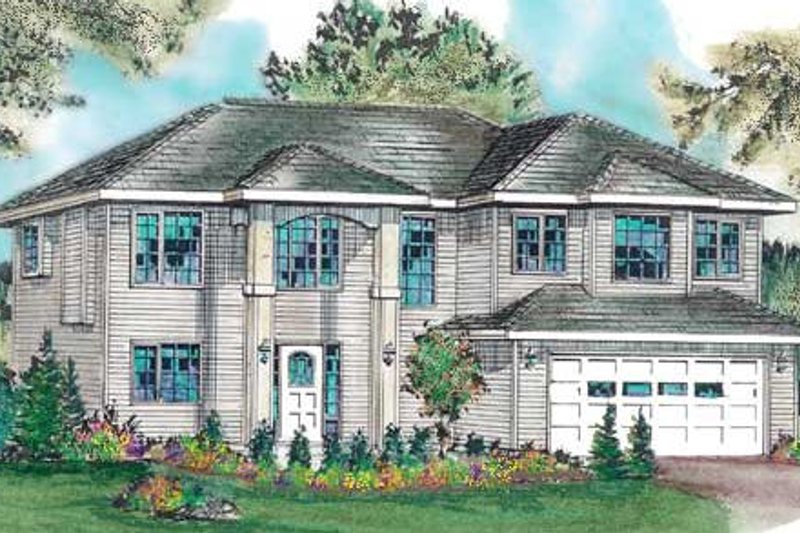 House Blueprint - Traditional Exterior - Front Elevation Plan #18-3104