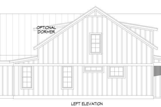Exterior - Other Elevation for Farmhouse House Plan #932-1206 - 3 bed, 3 bath