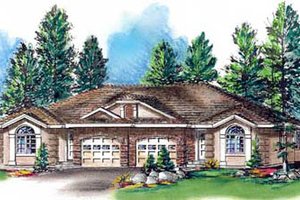 Architectural House Design - European Exterior - Front Elevation Plan #18-187