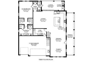 Floor Plan - Main Floor for Farmhouse House Plan #1058-176 - 6 bed, 4.5 bath