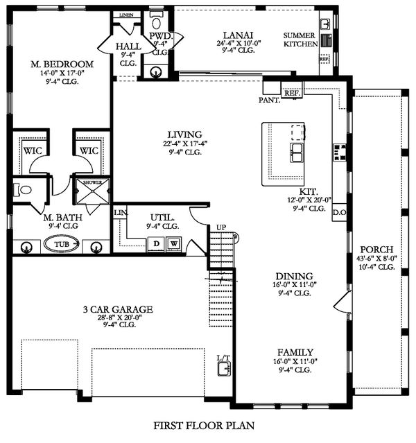 House Plan Design - Farmhouse Floor Plan - Main Floor Plan #1058-176