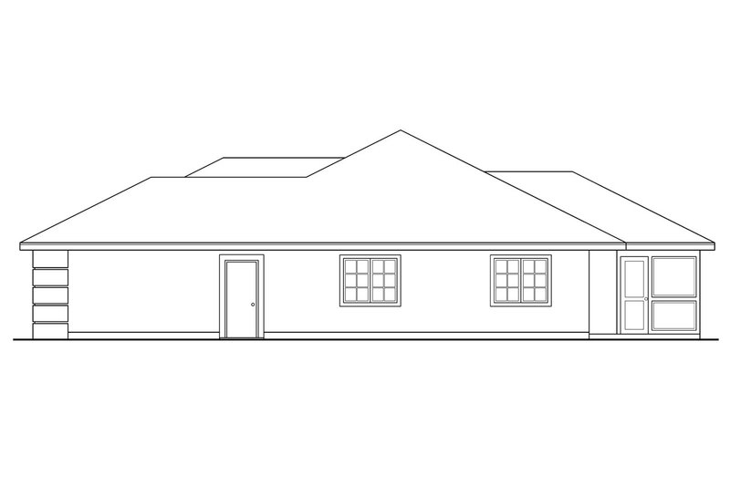 Home Plan - Exterior - Other Elevation 1 for Mediterranean House Plan #124-248 - 3 bed, 2 bath