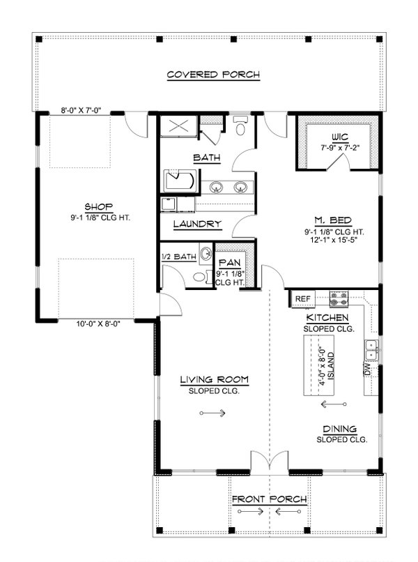 Country Floor Plan - Main Floor Plan #1064-330