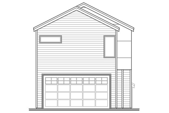 Exterior - Rear Elevation House Plan #124-1004 - 3 bed, 3 bath