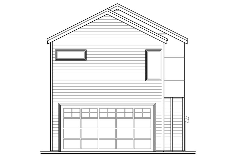 House Blueprint - Exterior - Rear Elevation House Plan #124-1004 - 3 bed, 3 bath