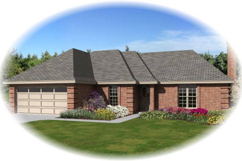 Traditional Style House Plan - 3 Beds 2 Baths 1512 Sq/Ft Plan #81-13895