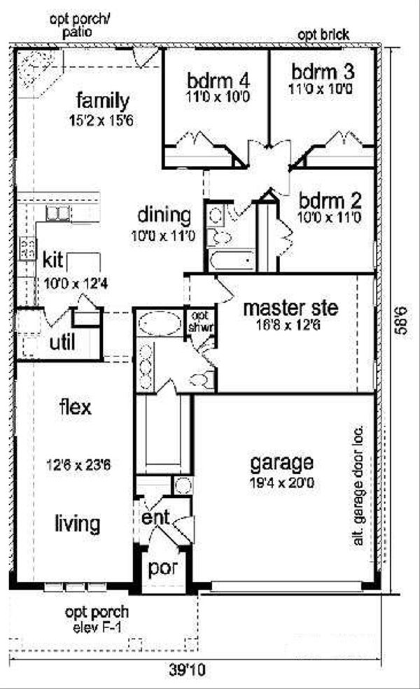 Cottage Floor Plan - Main Floor Plan #84-267