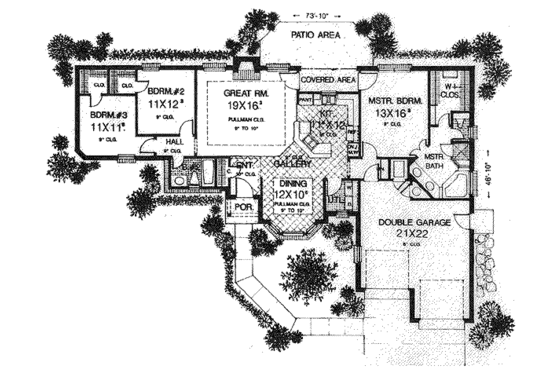 Floor Plan - Main Floor for Traditional House Plan #310-898 - 3 bed, 2 bath