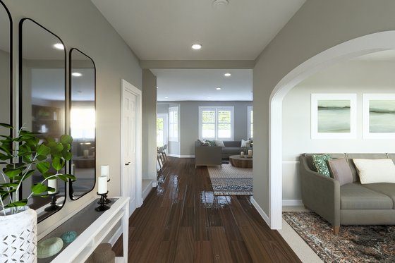 Interior - Entry 2 for Traditional House Plan #1060-208 - 4 bed, 2.5 bath